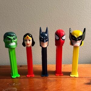 Vintage PEZ Marvel DC lot of 5